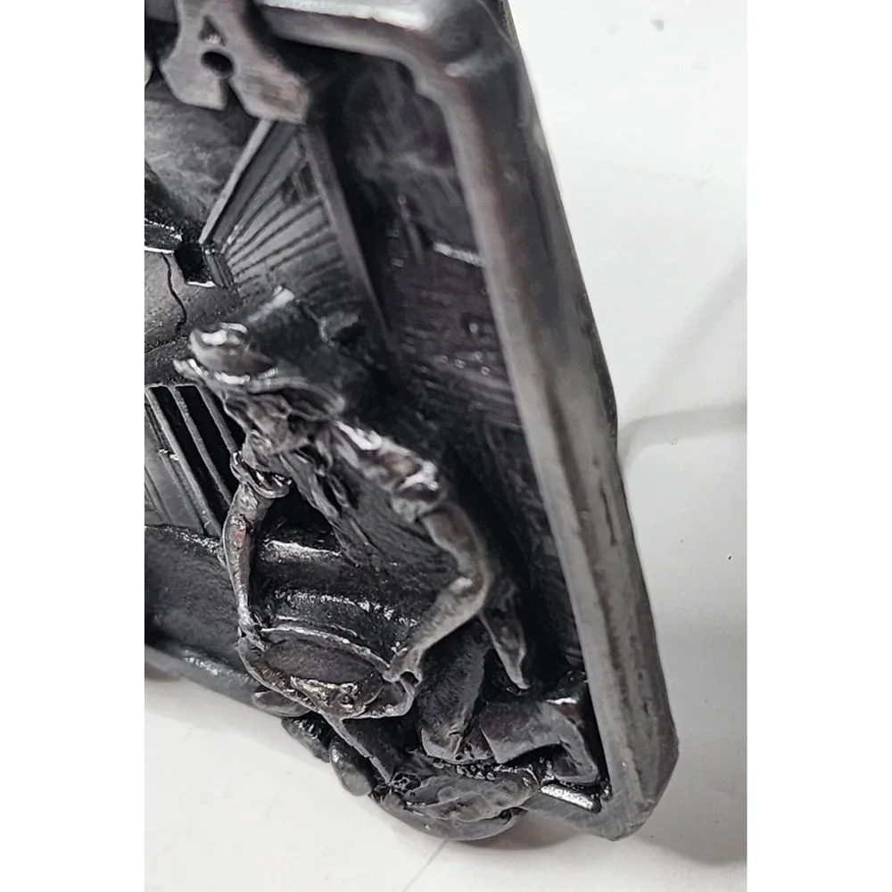 Nevada State Belt Buckle, 3D Image, Heavy, Gold Miner Casino, Signed 1982 H-20